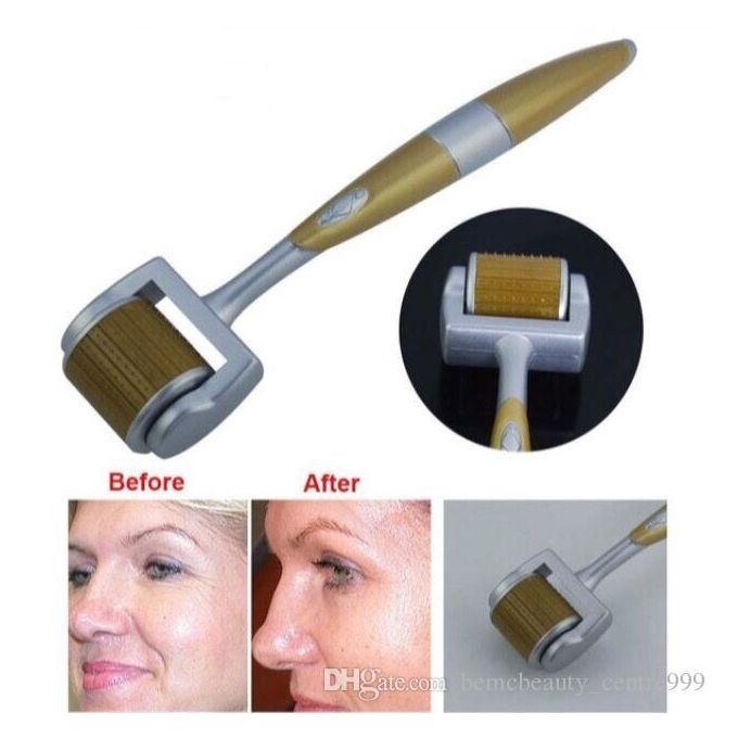 فرشاة Gold Derma Roller ZGTS-100 لعلاج التجاعيد وحب الشباب والندوب وفقدان الشعر 1مم