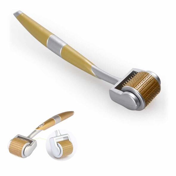 فرشاة Gold Derma Roller ZGTS-100 لعلاج التجاعيد وحب الشباب والندوب وفقدان الشعر 1مم