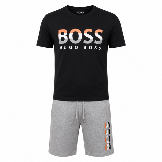 Ensemble BOSS Noir Logo Tricolore