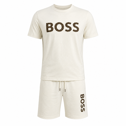 Ensemble BOSS Beige Monogramme Dore